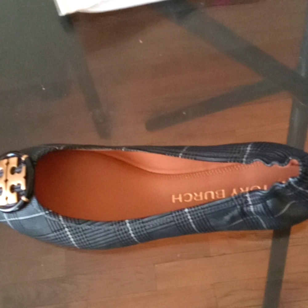 Tory Burch flats 9.5 plaid